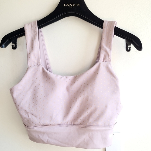 New All Fenix Anthropologie Sports Bra Twighlight Blush Metallic Star Print NWT - Picture 8 of 12